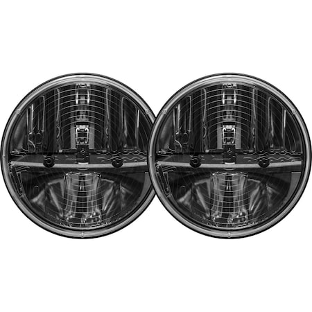 Rigid Industries 7IN ROUND HEATED HEADLIGHT W/PWM(ANTI FLICKER)ADAPTOR SET/2 DRIVER/PAS 55004